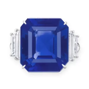 16.45 ct unheated Kashmir sapphire in a ring sold for ca. US$ 2.6 million at Christie’s in Hong Kong in November 2023. Photo: Christie’s.