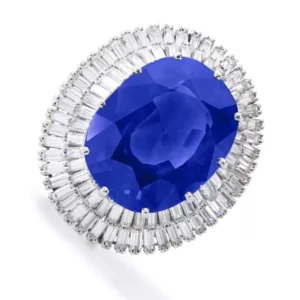 Unheated Sri Lanka sapphire of 51.76 ct, sold at Sotheby’s Geneva for ca. US$ 1.1 million in November 2023. Photo: Sotheby’s.
